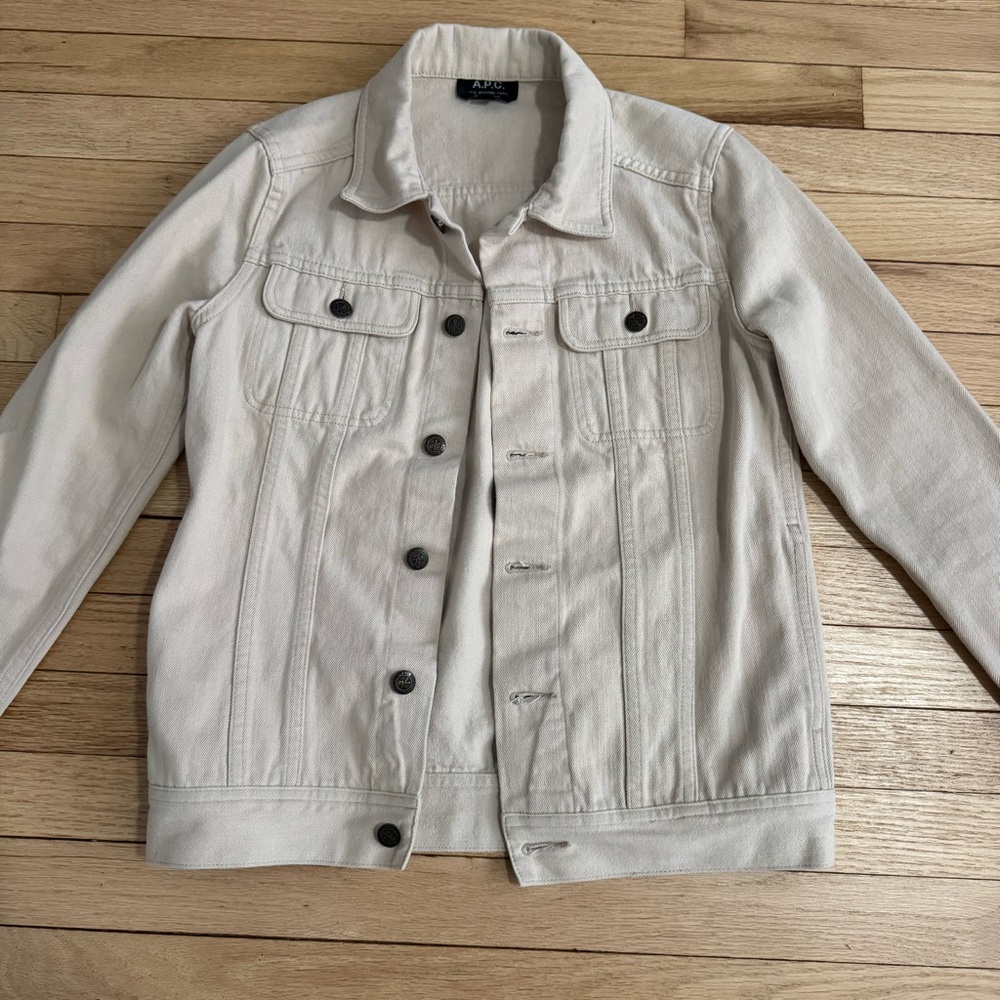 New A.P.C. jean jacket light beige